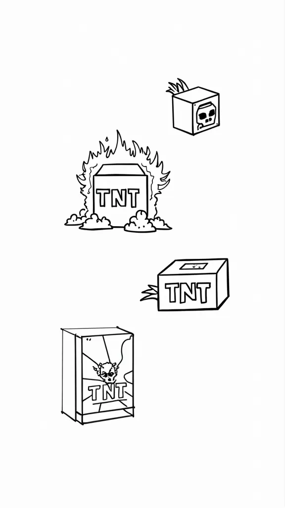 minecraft tnt coloring pages